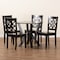 Baxton Studio Kaila Modern and Contemporary Dark Brown Finished Wood 5-Piece Dining Set 179-11385-10900-Zoro - alternate 9